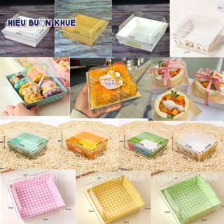 50 Hộp Giấy Vuông Đựng Bông Lan Trứng Muối, Sandwich, Bánh Ngọt Hoặc Đồ Ăn [E1413]