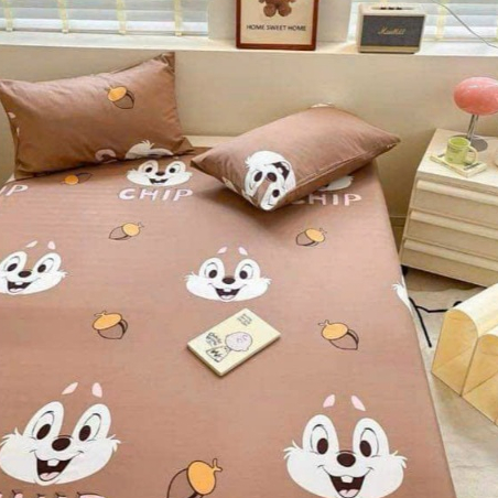 Ga chống thấm cotton bọc nệm 1m4 , 1m5 , cho bé nằm trực tiếp , Drap bảo vệ nệm