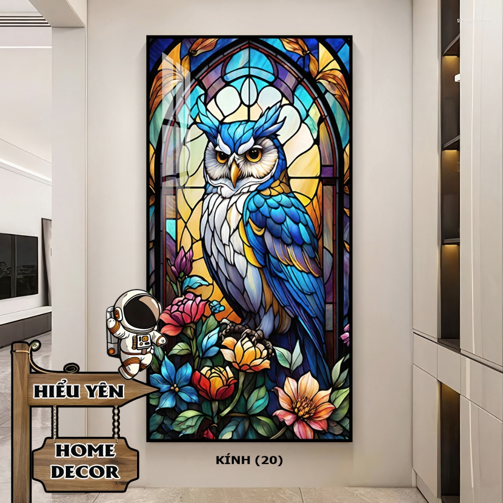 tranh dán tường nghệ thuật-tranh kính ô cửa sổ-phong cách gothic-decor phòng ngủ-cửa hàng thời trang