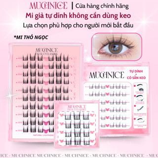  Mi giả Thỏ ngọc MuchNice tự dính không cần keo tái sử dụng form mỏng nhẹ 