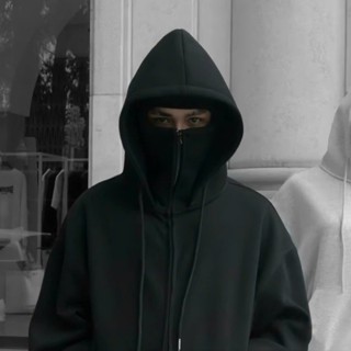 Áo Hoodie Zip Balaclava Ninja Chống Nắng 2 Mũ Thiết Kế Trùm Đầu Form Rộng Nam Nữ Dài Tay Chất Nỉ Dày Dặn Phong Cách