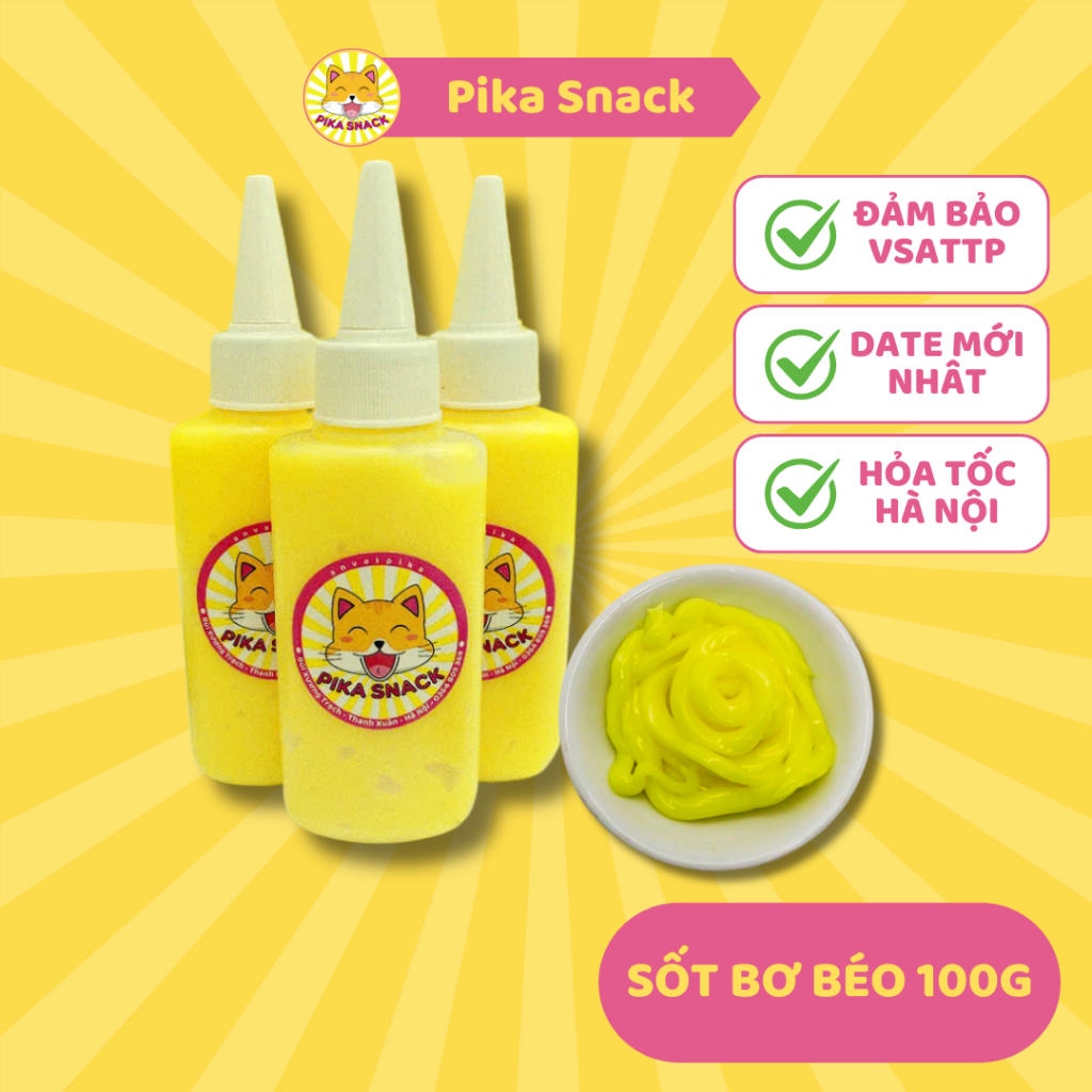 Sốt Bơ Vàng PIKA SNACK béo ngậy thơm ngon loại 100g - Ăn Vặt Hà Nội - BOCHAI90G