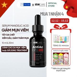 Serum AHA MD Care Antiac Exfo 10ml & 30ml chính hãng, loại bỏ lớp tế bào sừng, làm sáng & căng bóng da