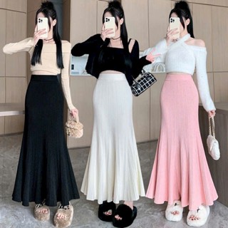 [ Mới]- Chân váy len đuôi cá dài OXATYL V422 chất len dày mặc mùa đông sang trọng