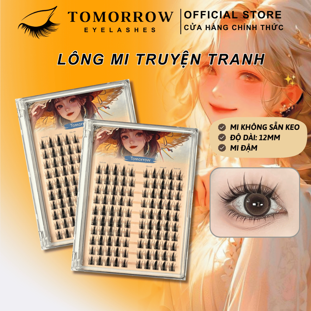 Tomorrow-Lông mi TRUYỆN TRANH ,kích thước lông mi 12mm