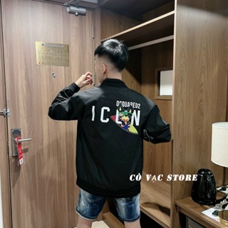 HOTÁo Khoác DSQ2 ICON Hàng Chính Hãng 2 Lớp Khóa Zip Bạc-Full Mẫu Áo Gió DSQ2 Cao Cấp Đủ Size Siêu Hot