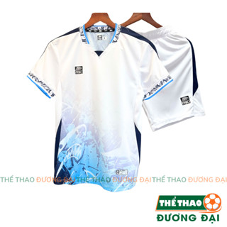  Quần Áo Bóng Đá Thiết Kế Riki Shark Trắng Thun Mè Cao Cấp Thoáng Khí Thể Thao Đương Đại 