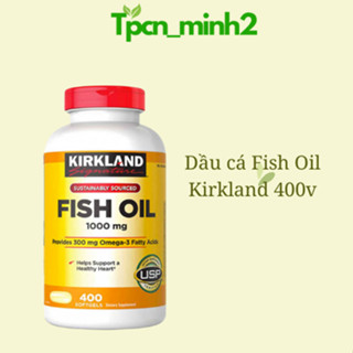 Viên uống dầu cá fish oil 1000mg Kirkland của Mỹ 400 viên