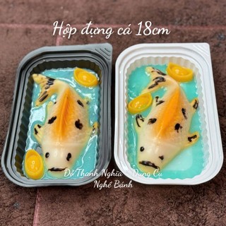 Hộp Đựng Nhựa Đế Đen Ht17 (Set 10 Hộp) Đựng Rau Cau Cá Chép Bánh Cá Chép - Khuôn Cá Chép 18cm