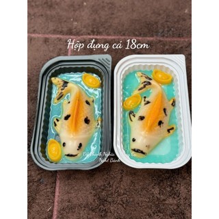 Hộp Đựng Nhựa Đế Đen Ht17 (Set 10 Hộp) Đựng Rau Cau Cá Chép Bánh Cá Chép - Khuôn Cá Chép 18cm