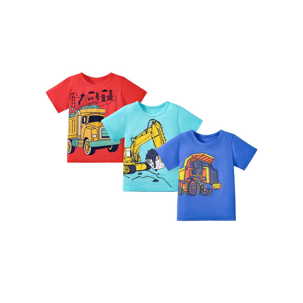 Áo thun hè bé trai Little Maven họa tiết xe cộ phong cách cho bé 2-8 tuổi LMB9 - Little Maven Chính 