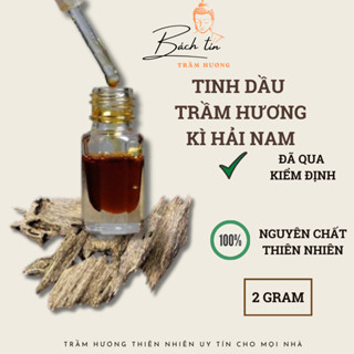 Tinh dầu trầm hương Kì Hải Nam lọ que chấm 2gam nguyên chất Bách Tín thiên nhiên thơm phòng xông nhà