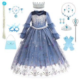 Váy đầm elsa váy elsa bông tuyết váy tết cho bé gái. Váy hóa trang trang phục dạ hội