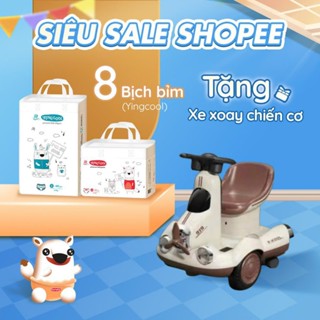 ( Combo 8b - Tặng Xe Xoay Chiến Cơ ) Bỉm YINGCOOL Size NB64/SD60/MD56/MQ50/L48/XL44/XXL42/XXXL40
