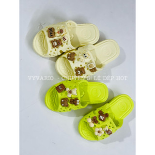 Tặng 8charm gấu DÉP TỔ ONG SIZE CHO BÉ TRAI VÀ BÉ GÁI