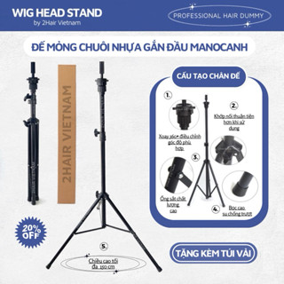 Đế 3 chân gắn đầu manocanh học tóc chân canh giữ đầu ken cắt tóc đế inox chịu nhiệt vn-08