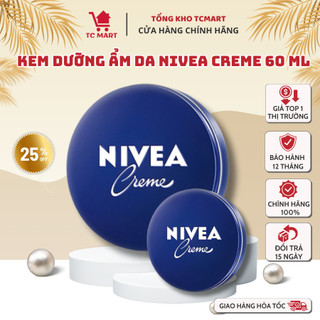  Kem Dưỡng Ẩm Da NIVEA Creme 60ml - Bổ sung độ ẩm suốt 24 giờ 