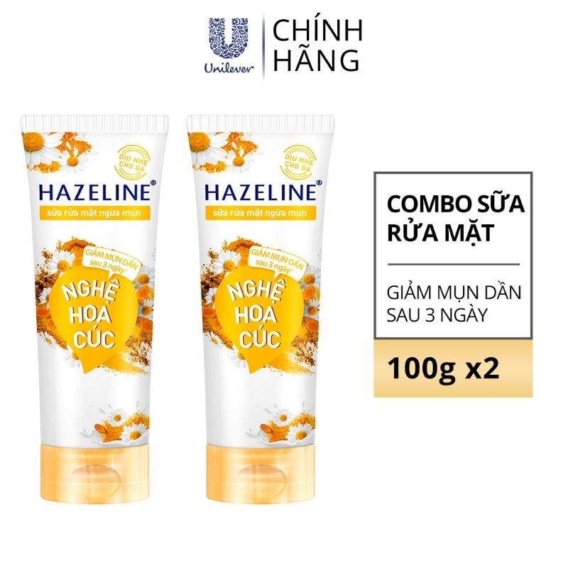 Sữa rửa mặt Hazeline Nghệ-Hoa Cúc 100g