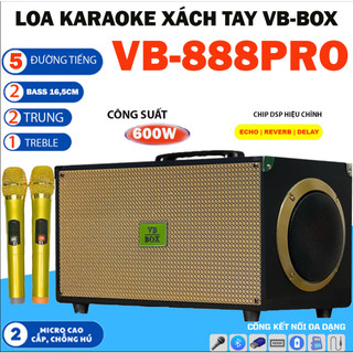  Loa Karaoke Di Động VBBOX VB888-Công Suất 550W,Âm Thanh Chất Lượng,5 Đường Tiếng 2 Bass 16.5,Bảo Hành 12 Tháng 
