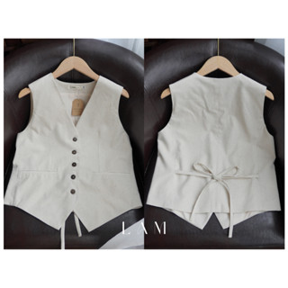 Áo gile nữ ghile vest 2 lớp dáng rộng form đẹp chất liệu Linen cotton