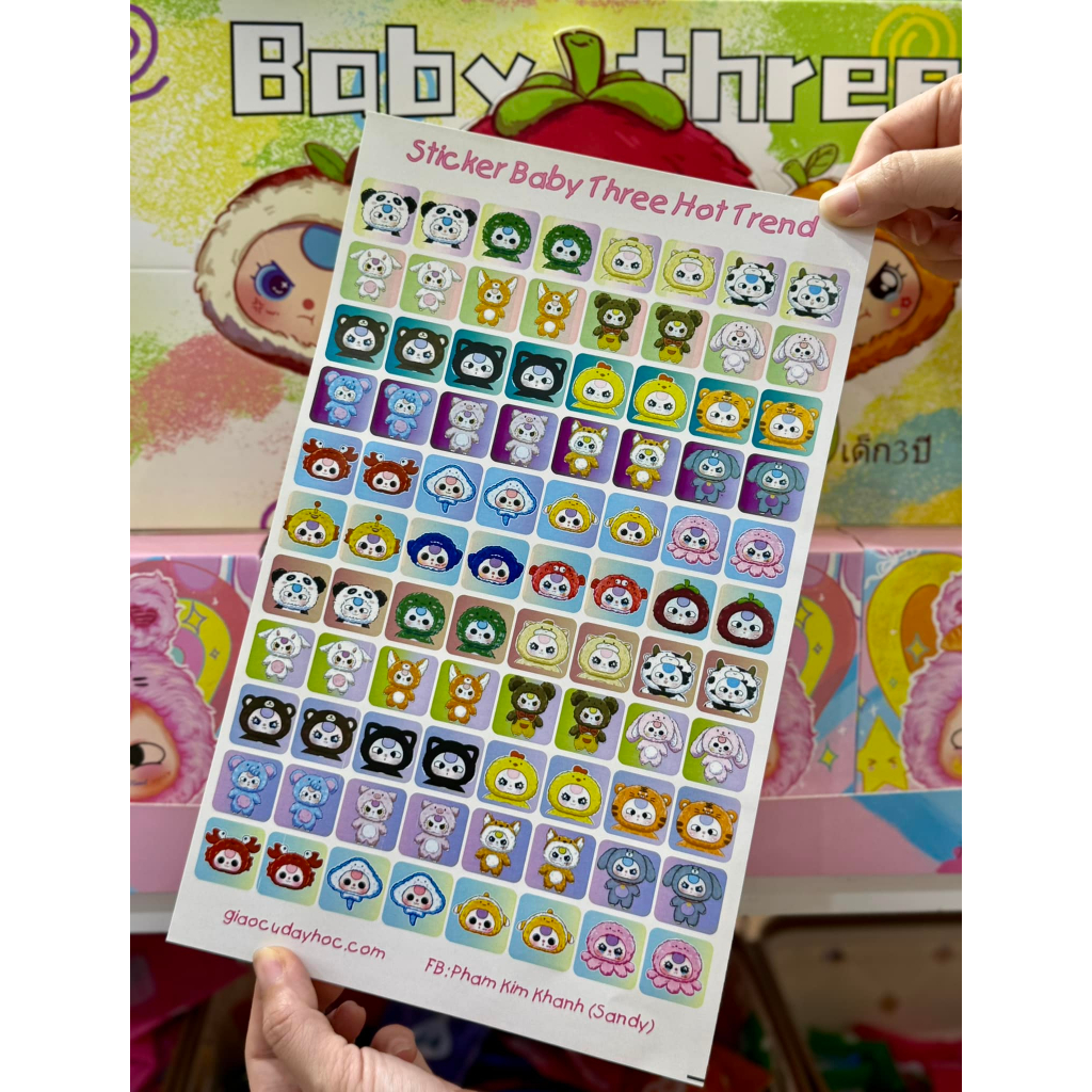 Sticker Baby Three Hot Trend - Tấm 88 hình