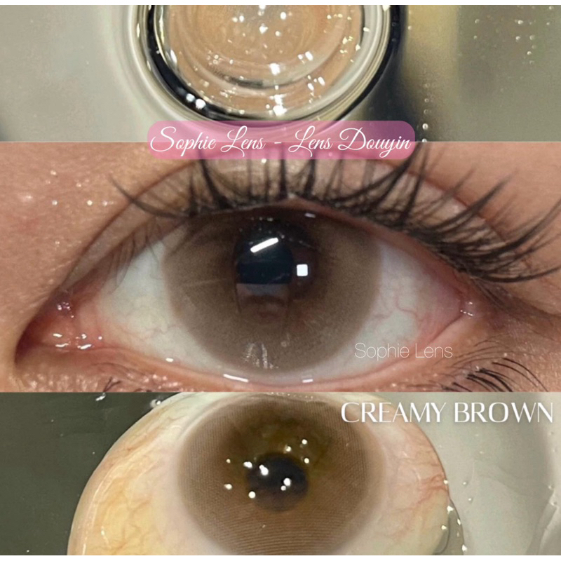 lens Creamy nâu cận 0-6 độ.
