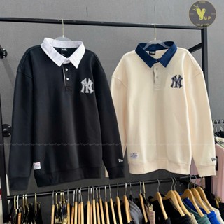 Áo nỉ sweater New era - MLb big logo NY họa tiết đường kẻ, unisex
