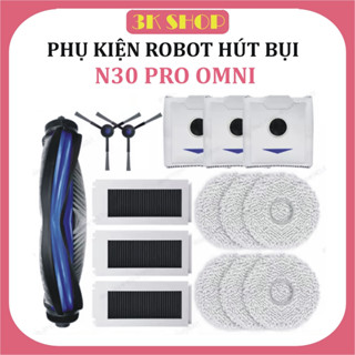 Phụ kiện robot hút bụi Ecovac Debot N30 Pro Omni - Khăn lau, Chổi Chính, Chổi cạnh, Túi rác, Lọc bụi.
