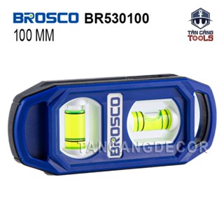  Thước Nivo 2 Vạch Thủy 10 Cm Brosco BR530100   Có Nam Châm   