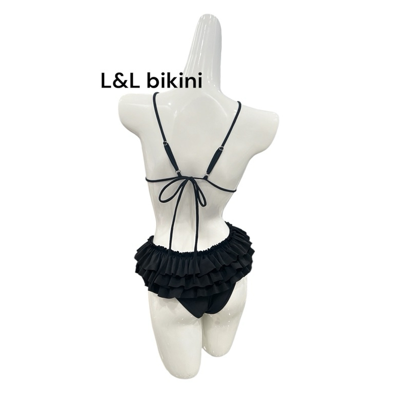 Bikini 2 Mảnh Nữ L&L BIKINI Phối Bèo Nhún Xếp Tầng Có Mút Ngực Kèm Vòng Eo Freesize Đi Biển - L05 | BigBuy360 - bigbuy360.vn