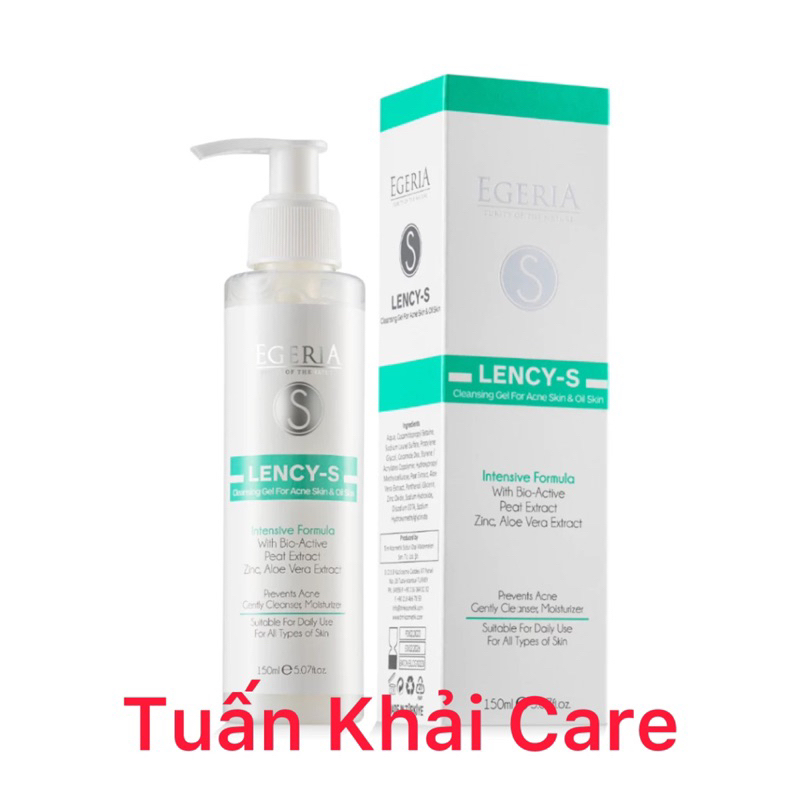 Sữa Rửa Mặt dưỡng ẩm, giảm mụn Egeria Lency S Cleansing Gel 150ml