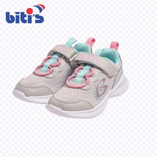 GIÀY THỂ THAO BÉ GÁI QUAI DÁN BITIS SIÊU XINH DSG004000 (Hồng + Xám) Biti's
