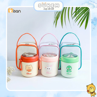  Bình Ủ Cháo Hình Thú Misan Kèm Túi Giữ Nhiệt Kèm Thìa Cho Bé 
