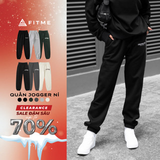 Quần jogger nam nữ bo gấu Fitme chất cotton dày dặn form rộng - phong cách unisex jgob