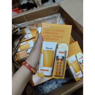 Bộ sản phẩm làm sạch và làm sáng da Mu_rad Vitamin C