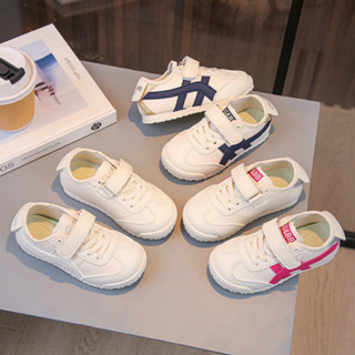 Giày Thể Thao Da Mềm Kẻ Sọc Thời Trang Cho Bé Trai và Bé Gái GAUKID-G54 - Giày Quai Dán Thuận Tiện