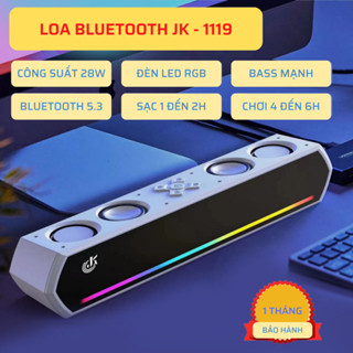 Loa Máy Tính Gaming Soundbar Bluetooth Để Bàn JK-1119, Led RGB 7+1, Bass Mạnh Kèm Dây Sạc Và Jắc 3.5