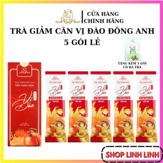 [Hộp 5 Gói Vị Đào] Trà giảm cân vị đào mẫu mới- giảm cân an toàn Chính hãng Nguyễn Huỳnh Như