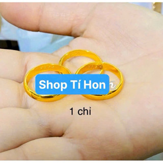 Nhẫn trơn loại 1 chỉ mạ vàng 24 cao cấp nhẫn có khắc số