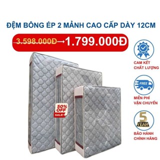 Đệm bông ép 2 mảnh mát xa kháng khuẩn cao cấp