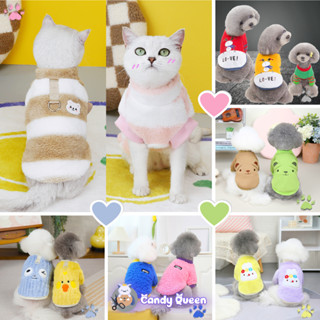 Áo Nỉ Ấm Cho Chó Mèo Thú Cưng Bộ Sản Phẩm Gấu Sọc, Noel, Thỏ Thu Đông Giữ Ấm Cho Bé TẾT 2025