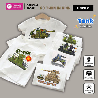  Áo thun trẻ em in hình Xe tăng quái vật tank arena đại chiến bé trai bé gái từ 10kg -60kg 