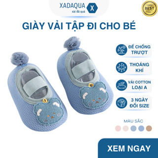 Giày Vải Tập Đi Cho Bé Trai Bé Gái Đế Mềm Chống Trượt Thoáng Khí XDQ04