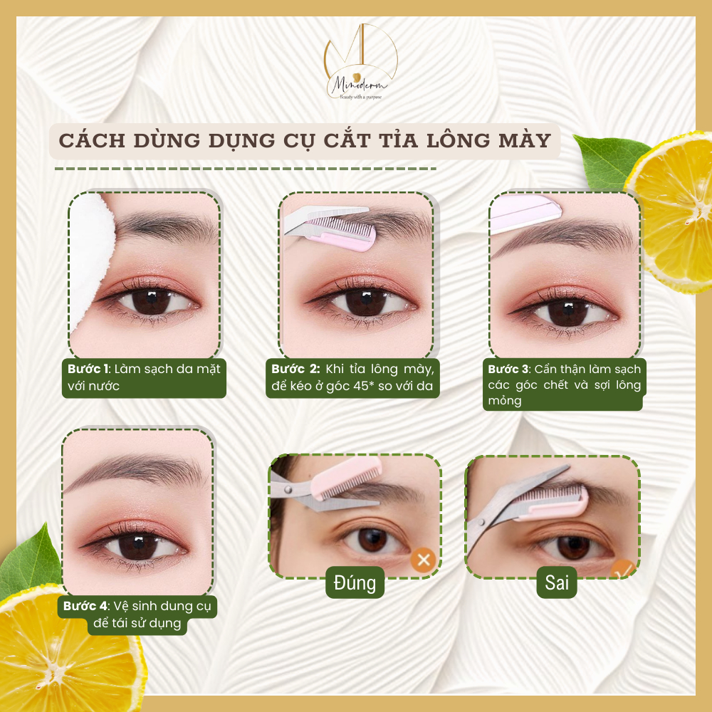Ảnh 4 của Bộ Dụng Cụ Cắt Tỉa Lông Mày BEABIAI Gồm Kéo Và Lưỡi Dao Cạo Chuyên Nghiệp, An Toàn
