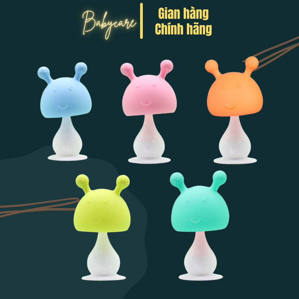 Gặm nướu cho bé, ngậm nướu silicone có chuông xúc sắc. [HN]