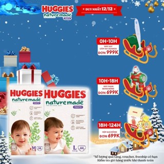 Tã Dán Huggies Platinum Nature Made Size NB60/S82/M64/L54/XL44.....