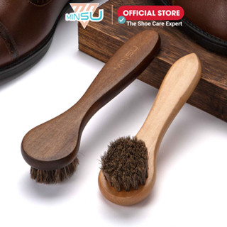 Bàn Chải Đánh Giày Lông Ngựa Đầu Tròn MINSU M2411 Dùng Để Lấy Xi, Sáp, Kem Vệ sinh Giày Da & Đồ Da Đánh Kẽ Chi Tiết Nhỏ