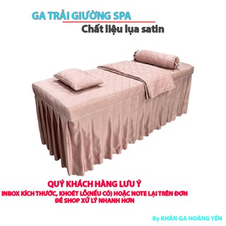 Ga trải giường spa, ga trải giường nối mi, phun xăm, massage, thẩm mỹ viện chất liệu cotton satin cao cấp đủ kích thước
