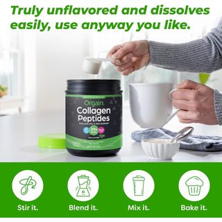 Bột Collagen thuỷ phân ORGAIN Collagen Peptides giúp trẻ hoá da, giảm đau xương khớp 456g