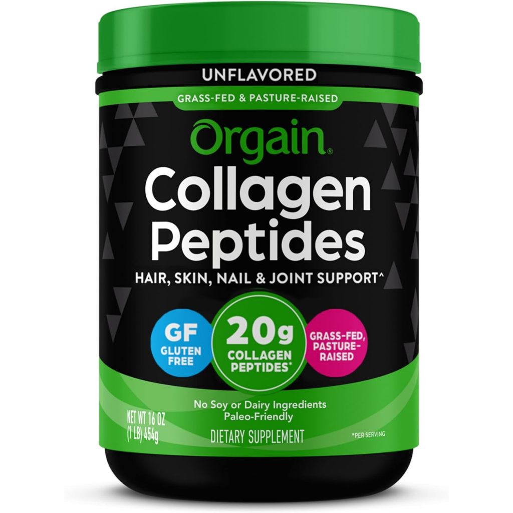 Bột Collagen thuỷ phân ORGAIN Collagen Peptides giúp trẻ hoá da, giảm đau xương khớp 456g